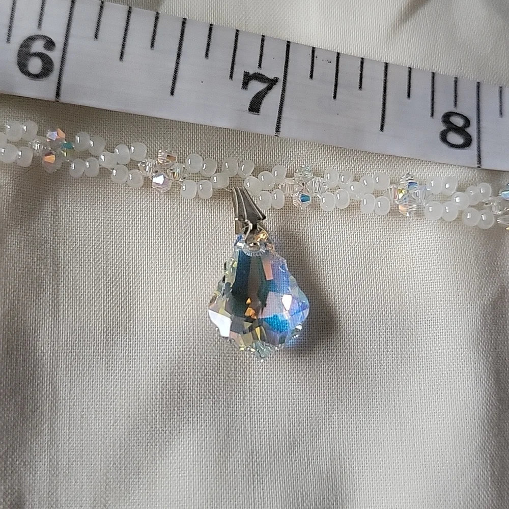 Flower girl crystal necklace